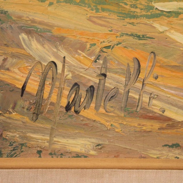 Italian Artist, Countryside Landscape, 1970, Oil on Canvas For Sale - Image 7 of 14