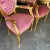 Textile Pink Velvet Chair French Style Tufted With Gold Details - Set of 2 For Sale - Image 7 of 7