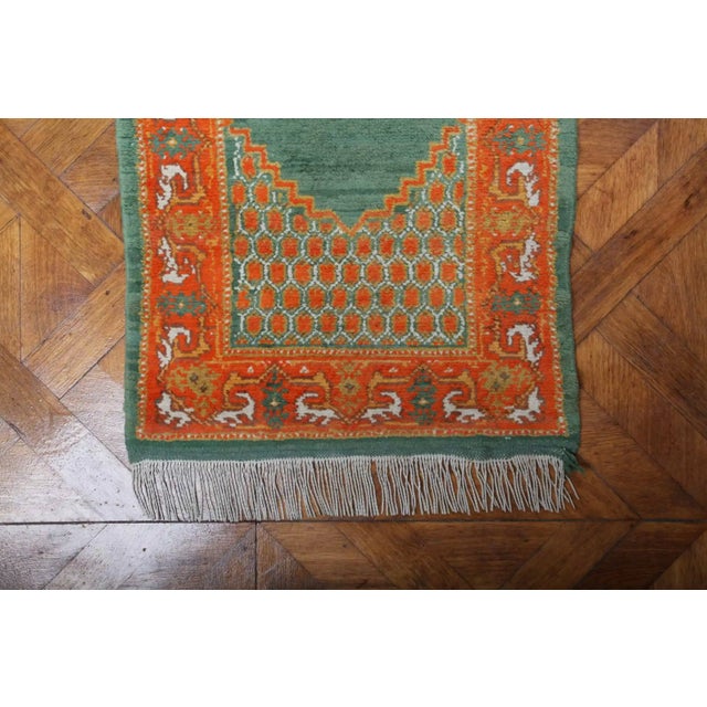Hand-Knotted Rug in Wool and Cotton For Sale - Image 3 of 5