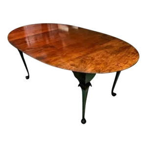 Reproduction Queen Anne Style Solid Cherry Dining Table by D. R. Dimes Benchmark Collection