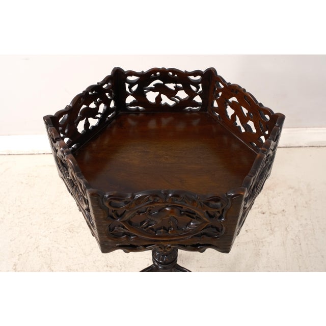 Traditional Black Forest Style Carved Pedestal Table For Sale - Image 3 of 12