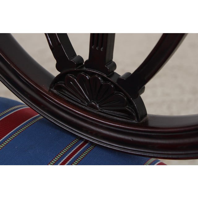 Pair of Kindel Grand Rapids Mahogany Shield Back Chairs For Sale - Image 15 of 18