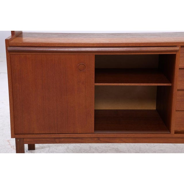 Mid-Century Danish Teak Bookcase with Drawers For Sale - Image 12 of 18