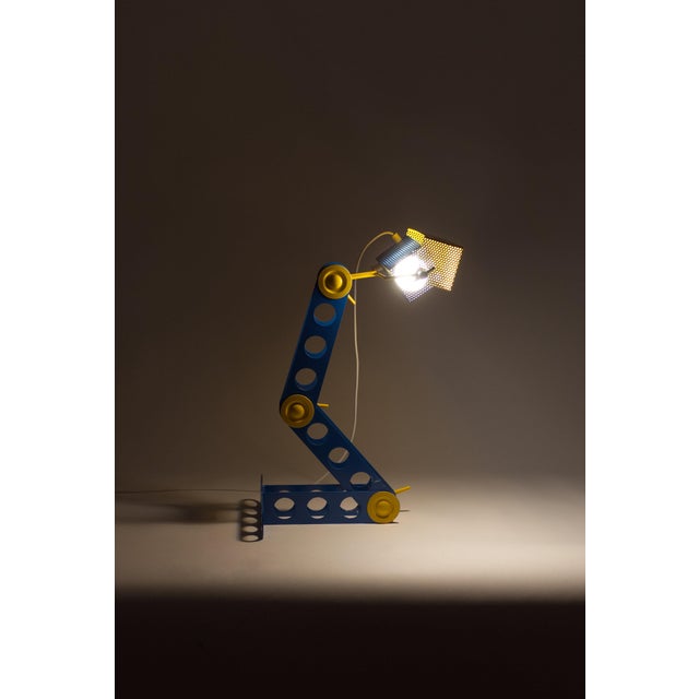 Adjustable Meccano Table Lamp by Lisola Che Non Cè, Italy, 1970s For Sale - Image 9 of 17