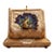 Early 20th Century Peacock Vanity Casket With Cut Glass Perfume Bottles For Sale