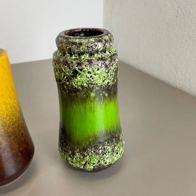 Multicolored Fat Lava Ceramic Vases from Scheurich, Germany, 1970s, Set of 4 For Sale - Image 11 of 18