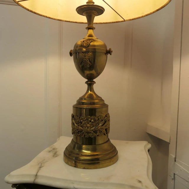 1920s Vintage Brass Table Lamp, 1920s For Sale - Image 5 of 9