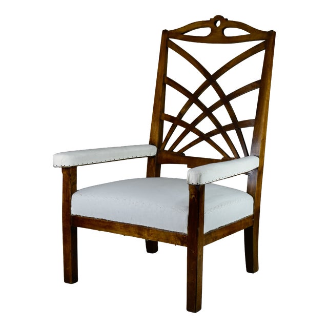 Antique Art Nouveau Swedish Armchair, 1890s For Sale