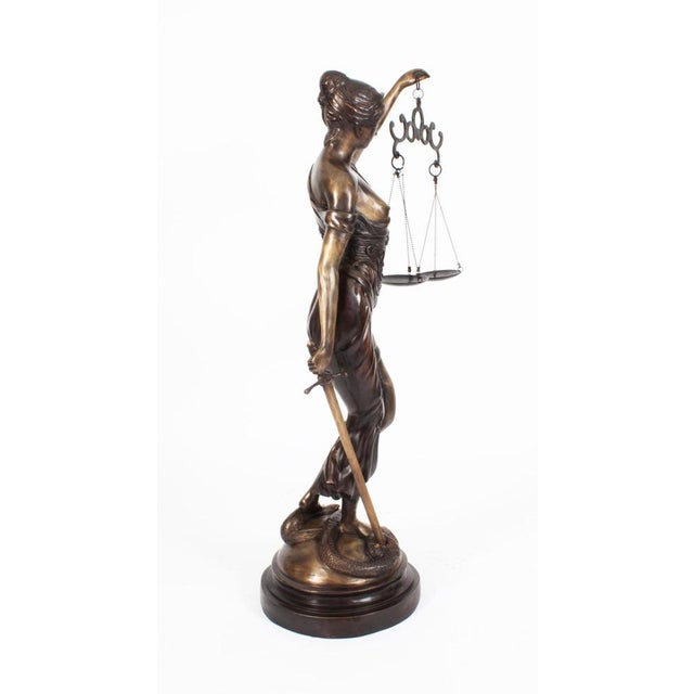 Copper 4ft Lady Justice Statue, 20th Century, Bronze For Sale - Image 8 of 18
