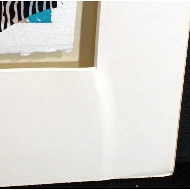 Paper 1987 "Assemblage '87 #8" Abstract Acrylic Collage Painting by Sally Anderson For Sale - Image 7 of 8