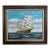 Original Signed Oil Painting Sailing Ship at Sea Maritime Seascape Framed For Sale