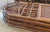 Wood Vintage 6-Panel Bamboo Rattan Folding Room Divider Screen Arched Fan Top 1970's For Sale - Image 7 of 10