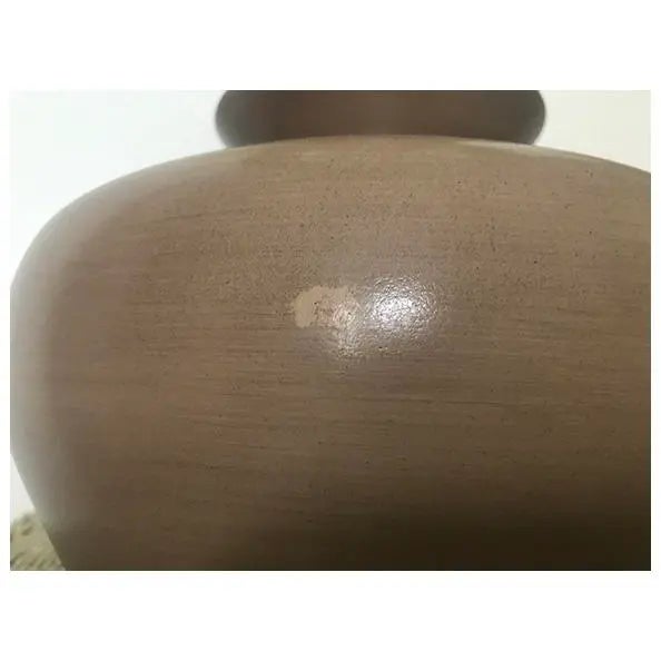 Late 20th Century Postmodern Mocha Sculpture Table Lamps - a Pair For Sale - Image 11 of 12