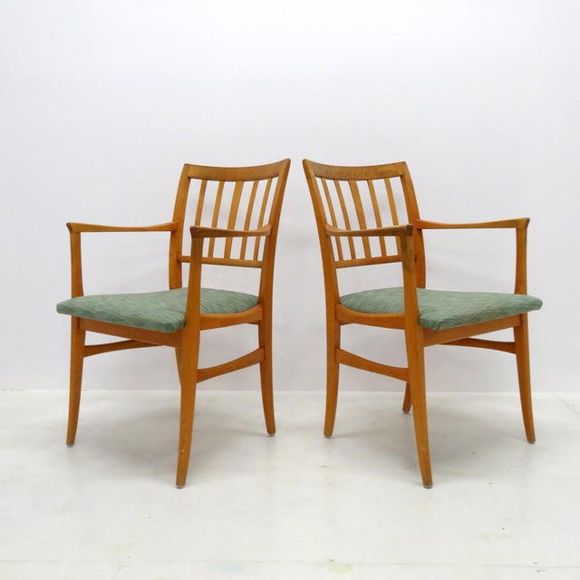 Mid-Century Modern Set of Six Dining Chairs by Carl Malmsten, 1950 For Sale - Image 3 of 10