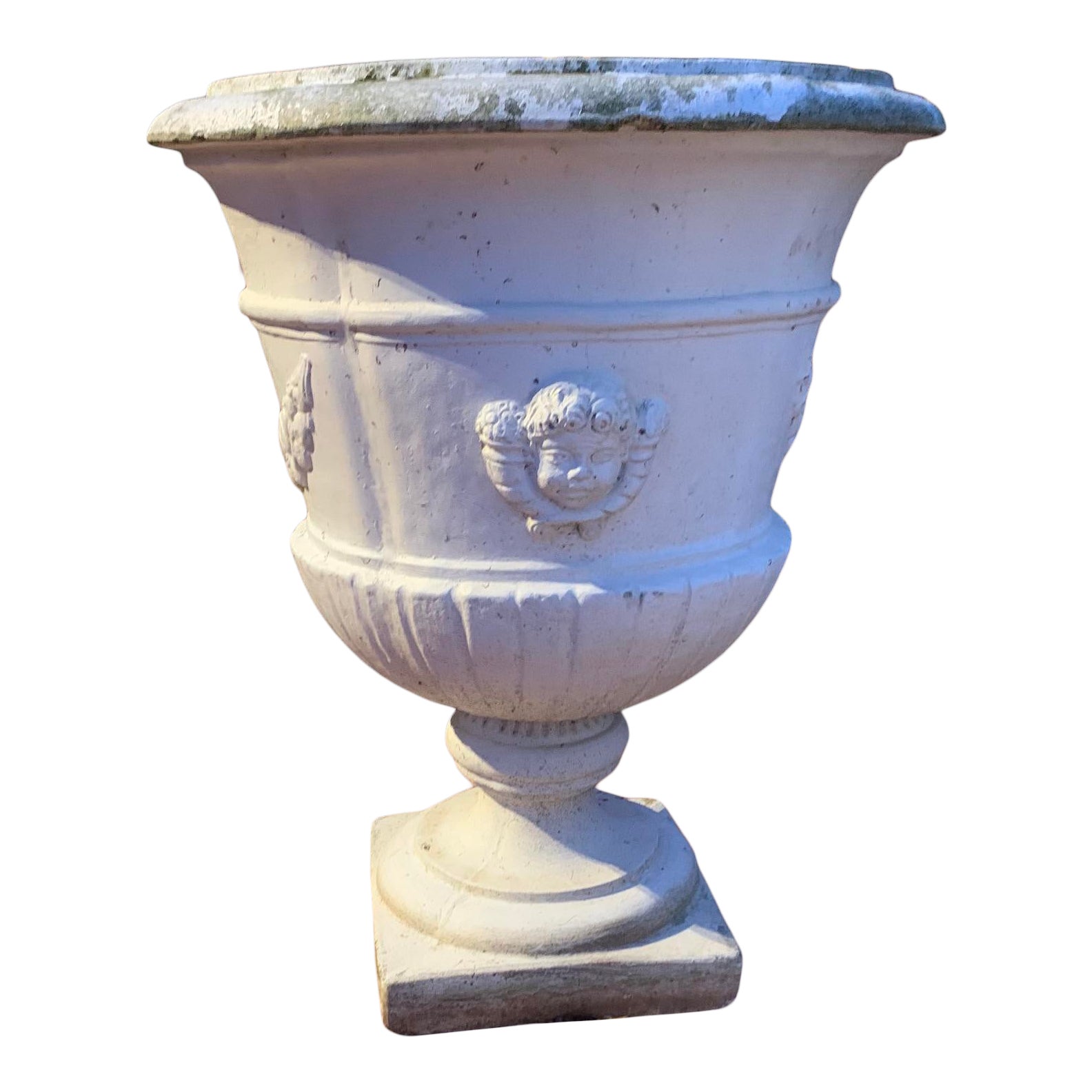 Large Vintage Cement Urn Planter Chairish