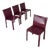 Cab 412 Chairs in Burgundy Leather by Mario Bellini for Cassina, 1970s, Set of 4 For Sale