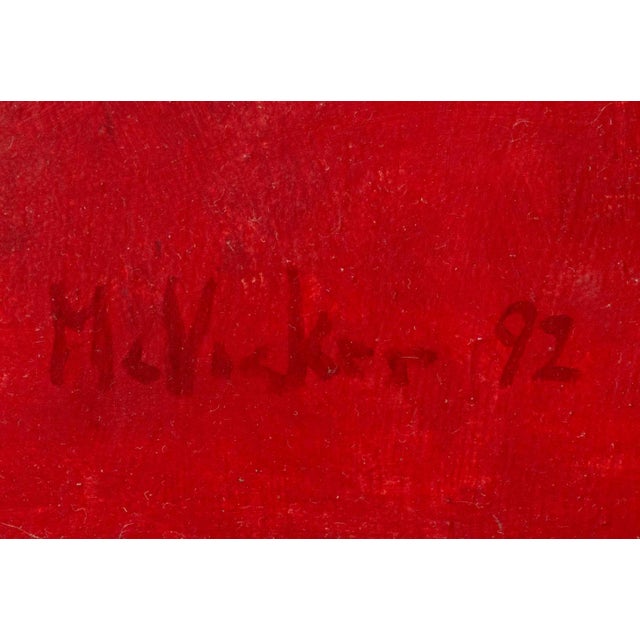 Red Jim McVicker "The African Hat" Oil on Linen, 1992 For Sale - Image 8 of 10