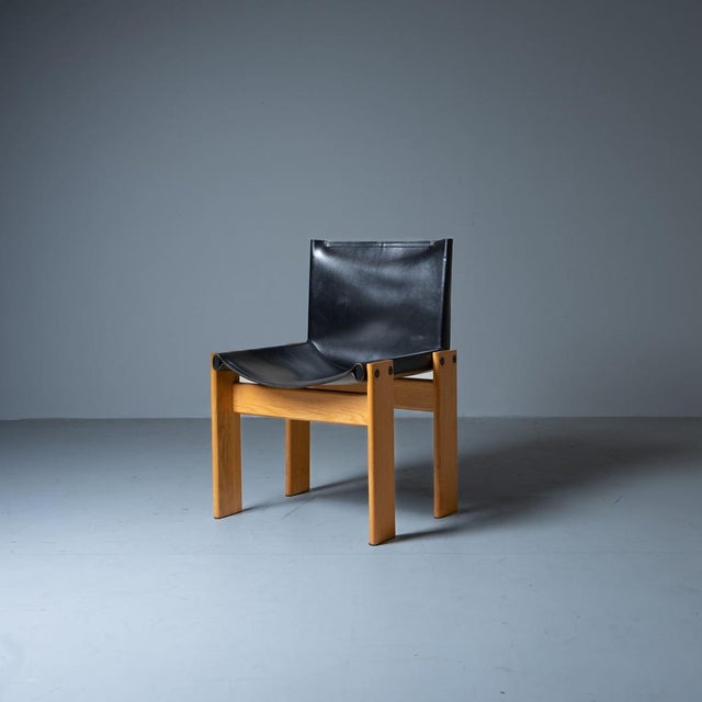 Monk Chairs in Leather by Afra & Tobia Scarpa for Molteni, 1973, Set of 8 For Sale - Image 10 of 13