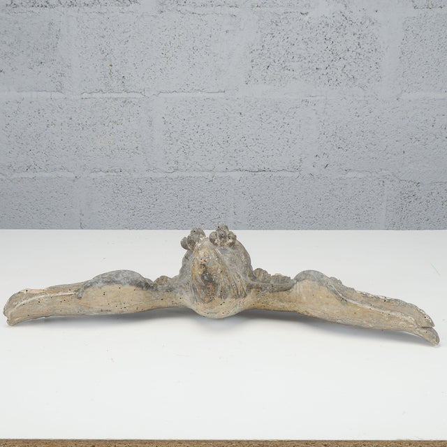 Wood Hand-Carved and Hand-Sculpted Wooden Napoleonic Eagle, Late 18th Century For Sale - Image 7 of 9