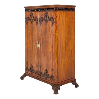 Antique Victorian Wardrobe in Mahogany, 1860 For Sale