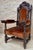 19th Century French Carved Walnut Throne Chair, 1890s For Sale - Image 3 of 17