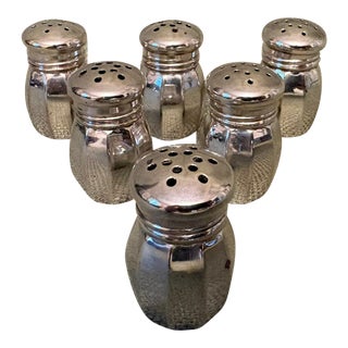 Mid 20th Century Individual Sterling Silver Salt Shakers - Set of Six For Sale