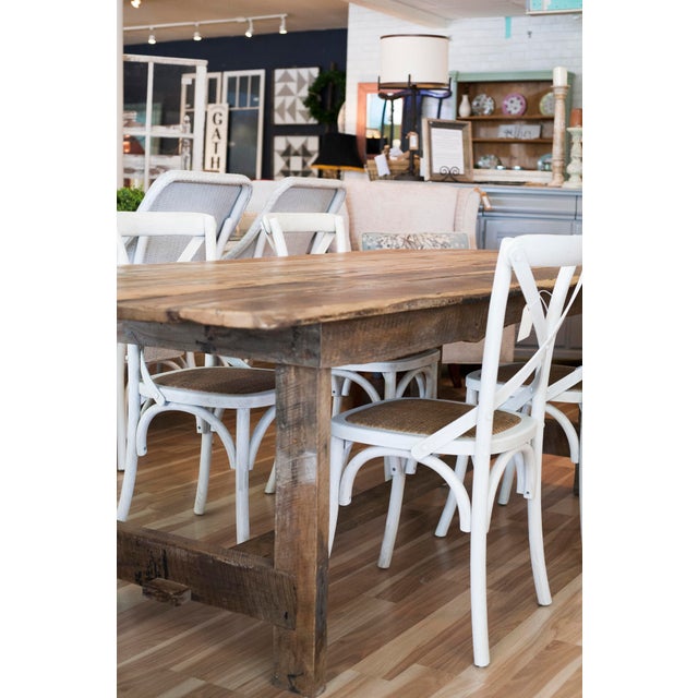 Custom French Farmhouse Table Of Reclaimed Barn Wood Chairish
