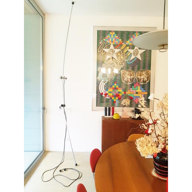 Chrome Plated Metal Molla Floor to Ceiling Lamp from Lumenform, 1970s For Sale - Image 4 of 18