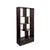 Asian Inspired Asymmetrical Dark Brown Shelving Display Cabinet Divider For Sale - Image 4 of 12