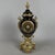 Antique French Table Clock in Blue Porcelain and Brass from Limoges For Sale - Image 3 of 14