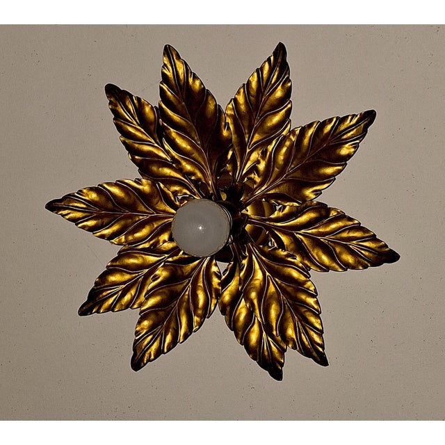 Mid-Century Modern Florentine Gold-Plated Ceiling Light by Hans Kögl, 1960s For Sale - Image 5 of 9