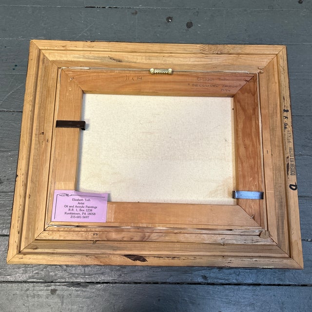 Textile 1990’s Original Impressionist Seascape Painting “Secluded Beach” For Sale - Image 7 of 7