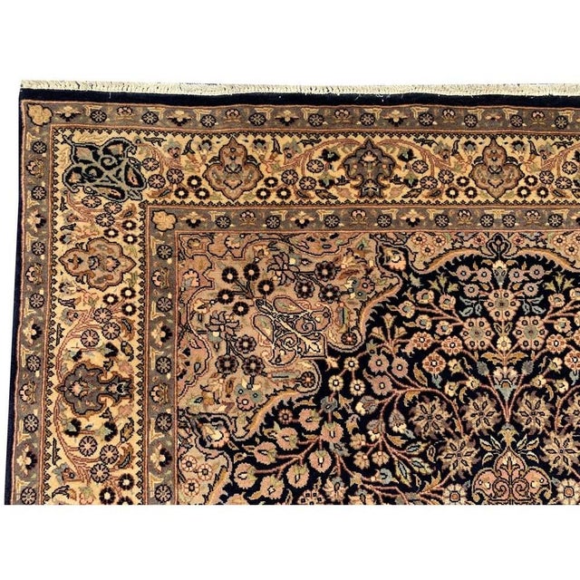 Authentic Hand Knotted Vintage Isfahoun Wool Area Rug 7.3 X 4.6 Ft For Sale In Miami - Image 6 of 13