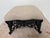 Victorian or Edwardian Pierced Filigree Upholstered Cast Iron Ottoman For Sale - Image 4 of 5