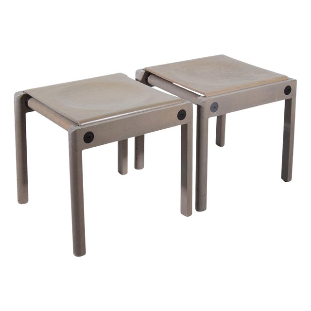 Stools attributed to Gerd Lange for Thonet, 1970s, Set of 2 For Sale