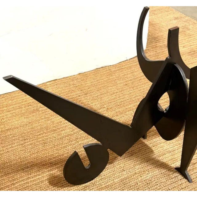 Signed Pucci De Rossi Sculptural Blackened Steel Dining Table Base, 1987 For Sale - Image 17 of 18