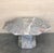 Mid-Century Modern 1970s Substantial White, Grey, Black, Pink Marble Coffee Table, Sculptural Base For Sale - Image 3 of 9