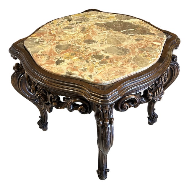 Late 20th Century Baroque Tortoise Top Table For Sale