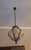 Venetian Murano Blown Frosted Glass Hall Lantern Pendant Light in Iron Frame, Italy, 1960s For Sale - Image 4 of 11
