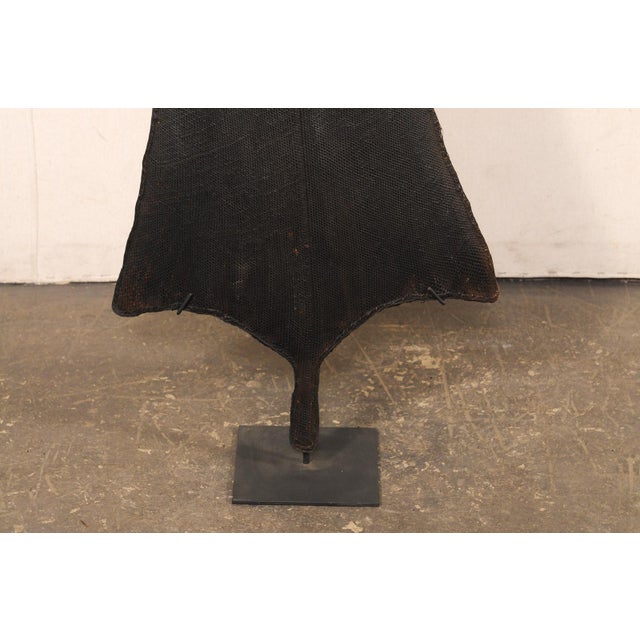 Mid 20th Century Mid 20th Century Nagaland Tribal Rain Shield on Custom Stand For Sale - Image 5 of 11