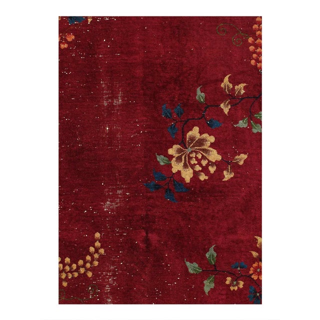 Chinese Deco Rug, Origin: China, Circa: Early 20th Century – Here is an exciting and appealing antique Oriental carpet –...