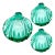 Murano Seguso Vetri d'Arte Sommerso Green Italian Art Glass Vintage Sculptural Seashell Dish, Salts Set For Sale