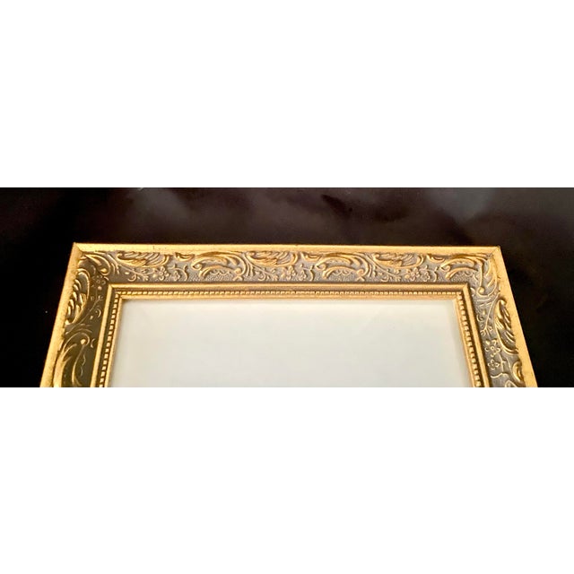 Vintage Burnes of Boston "Palermo Gold" Gold Ornate Filigree Wood Picture Frame. For Sale - Image 9 of 18