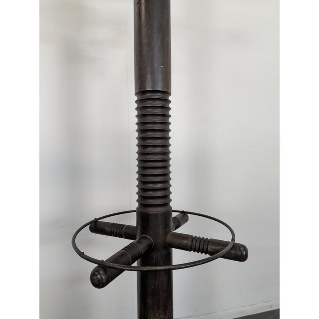 Coat Rack in Oak by Charles Dudouyt For Sale - Image 3 of 6