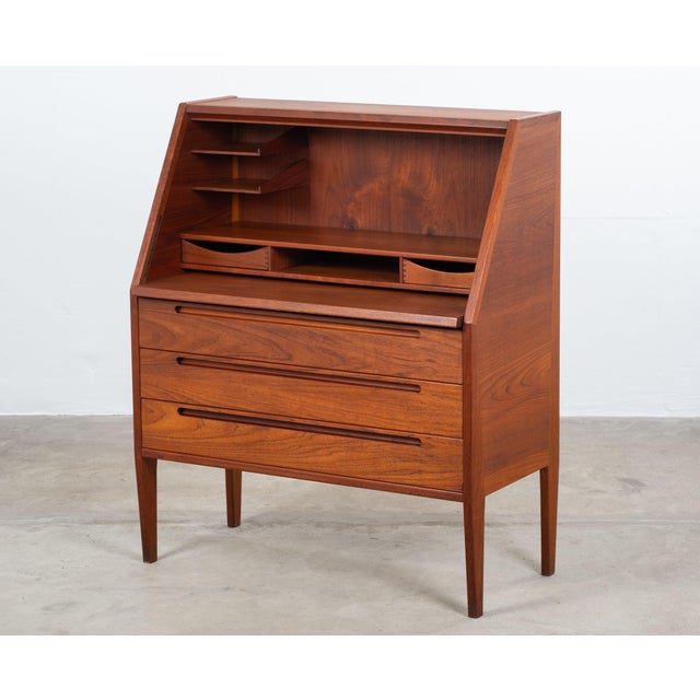 Nils Jonsson Vintage Teak Secretaire by Nils Jonsson, 1960s For Sale - Image 4 of 12