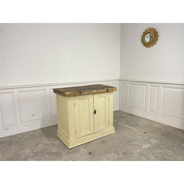 Small Antique Workbench in Oak and Fir, 1890s For Sale - Image 3 of 11