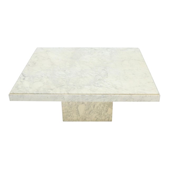 Large Square White Marble Coffee Table Chairish