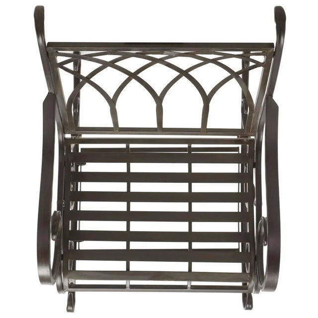 Metal Medrano Rocking Chair - Rustic Brown For Sale - Image 7 of 10