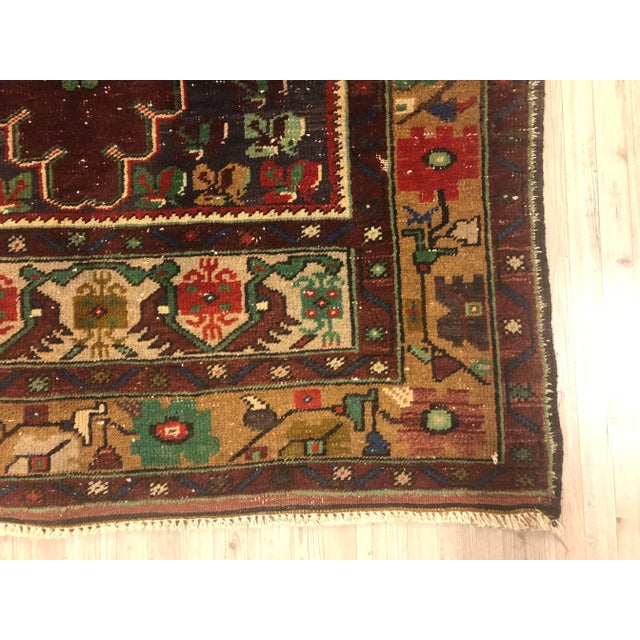 1960s Nomadic Turkish Floor Wool Tribal Rug- 3′11″ × 8′ For Sale - Image 9 of 11