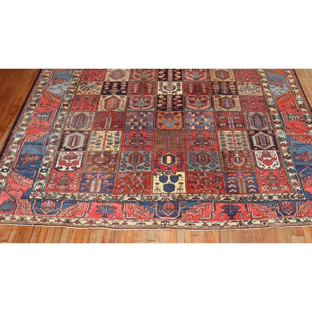 Persian Early 20th Century Zabihi Collection Persian Bakhtiari Garden Box Rug - 10'8" x 13'6" For Sale - Image 3 of 12